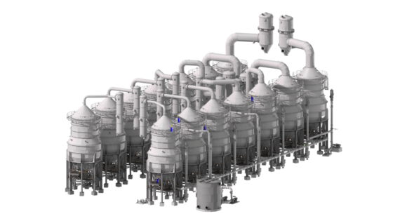 Vacuum cooling crystallization plant for KCl (MOP)